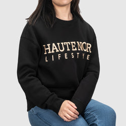 Haute Noir's Embroidered Crewneck